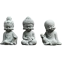 Amazon.co.jp: Yuzhiye 仏像 置物 お地蔵さん 観音菩薩 釈迦如来 3個